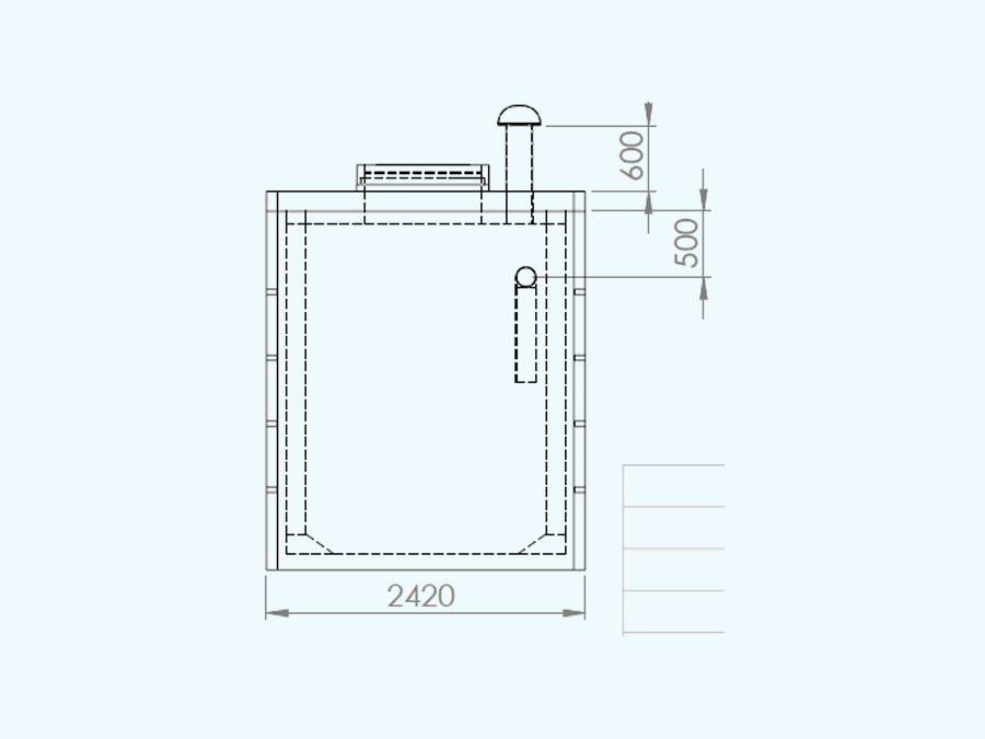 2 Bölümlü Betonarme Foseptik Depo