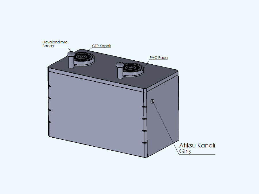 2 Bölümlü Betonarme Foseptik Depo