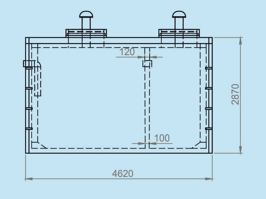 2 Bölümlü Betonarme Foseptik Depo
