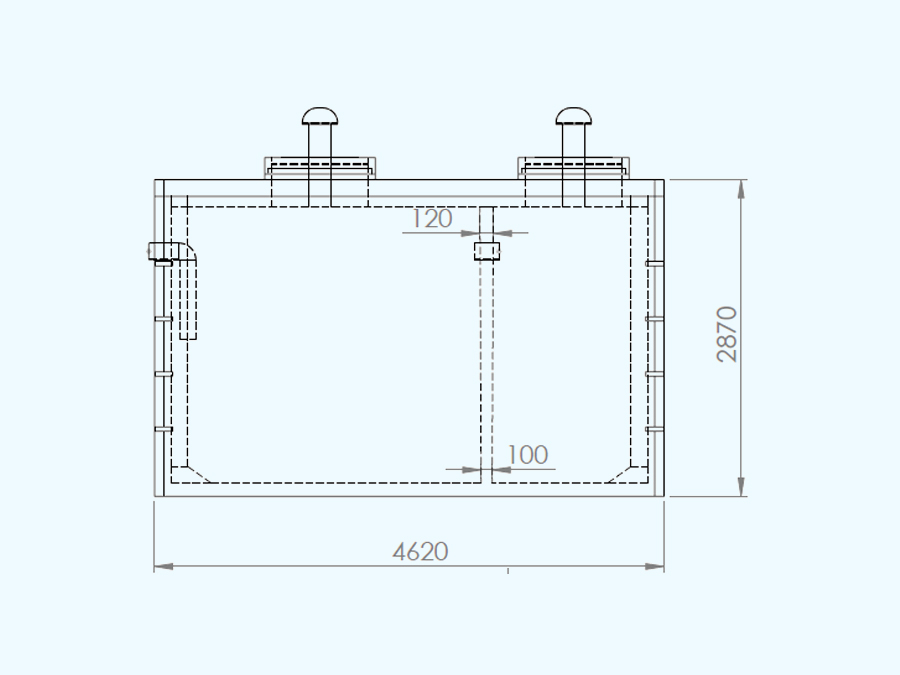 2 Bölümlü Betonarme Foseptik Depo