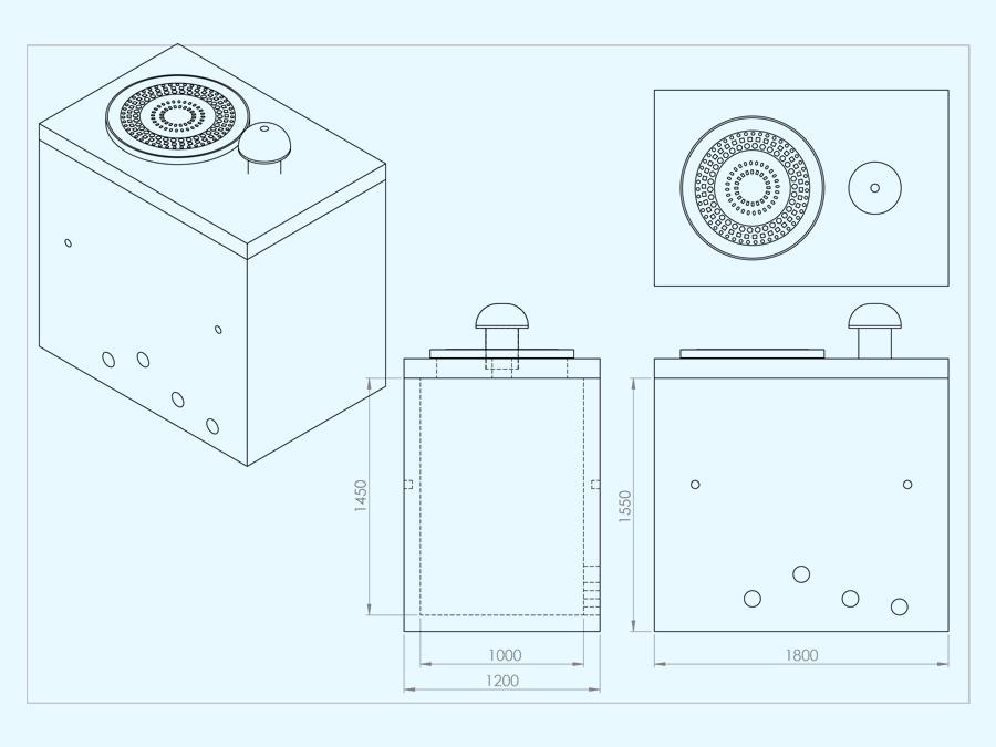 2 m3 Prefabrik Betonarme Su Deposu