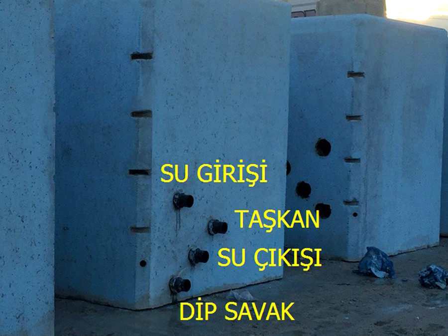 25 m3 Prefabrik Betonarme Su Deposu