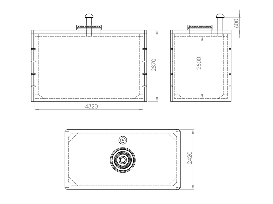 25 m3 Prefabrik Betonarme Su Deposu