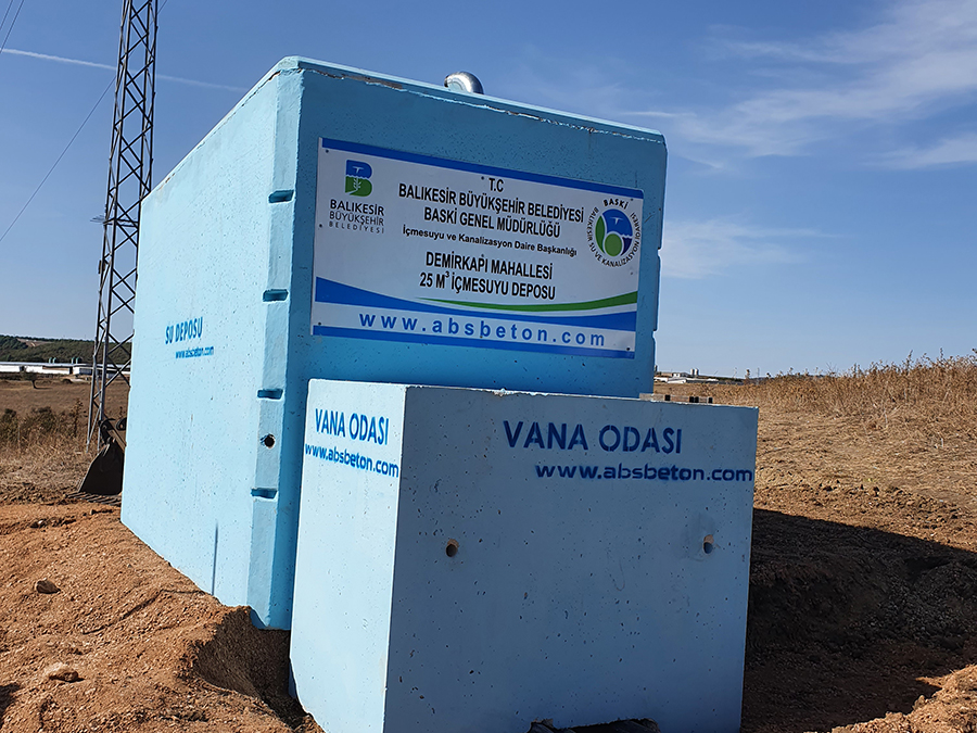 25 m3 Prefabrik Betonarme Su Deposu