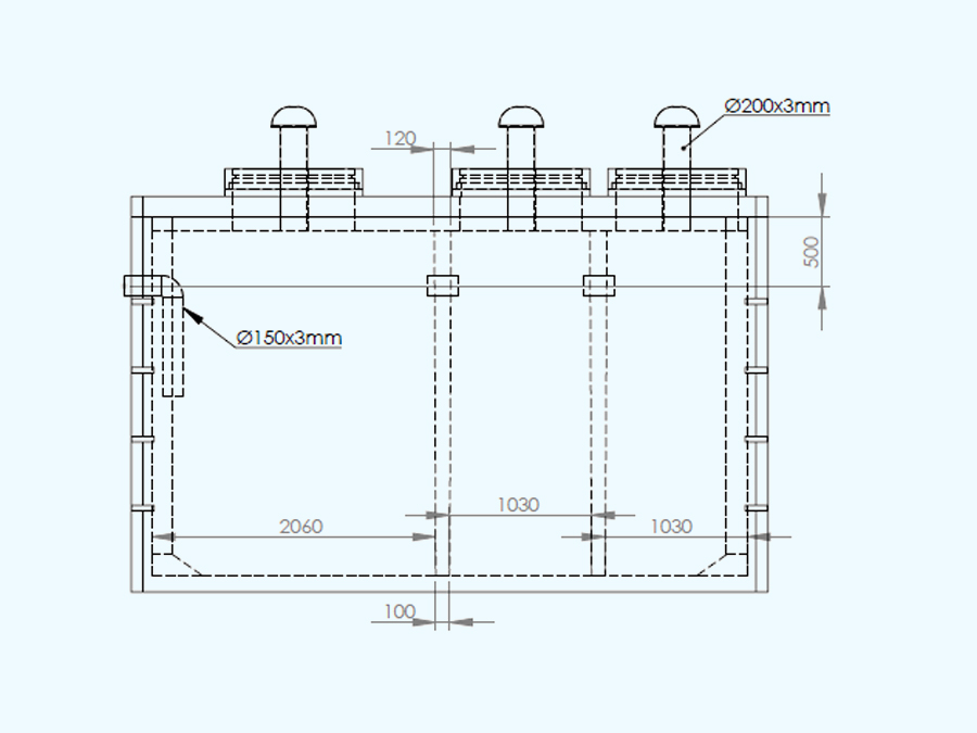 3 Bölümlü Betonarme Foseptik Depo