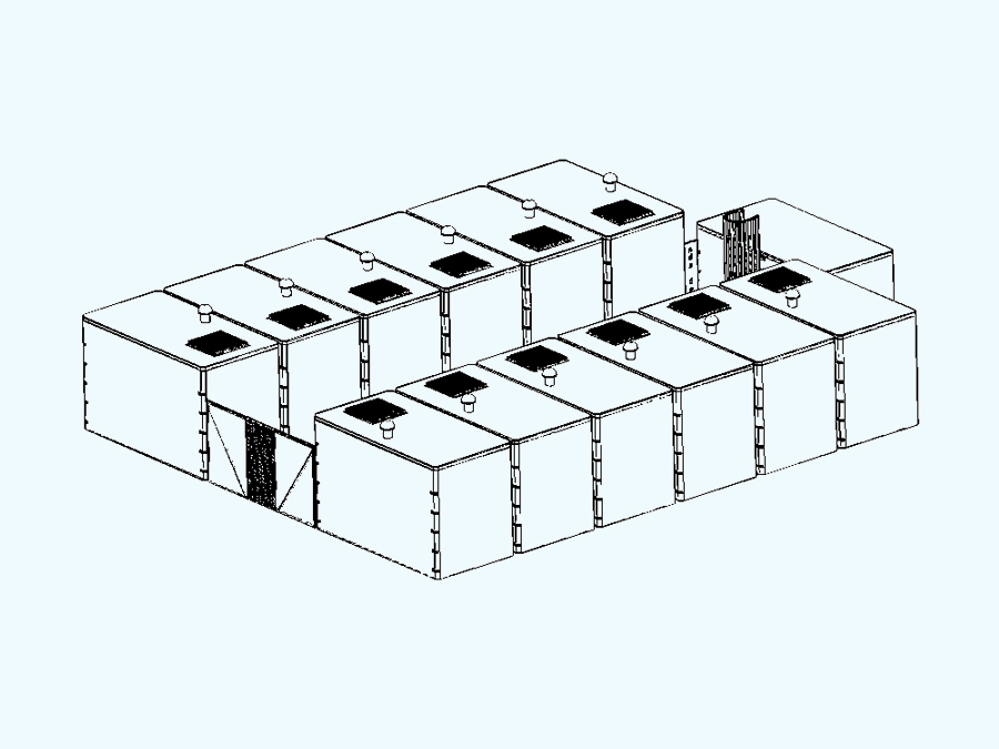 300 m3 Prefabrik Betonarme Su Deposu