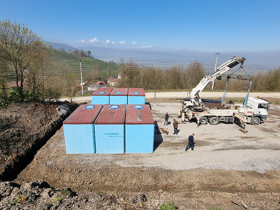 300 m3 Prefabrik Betonarme Su Deposu