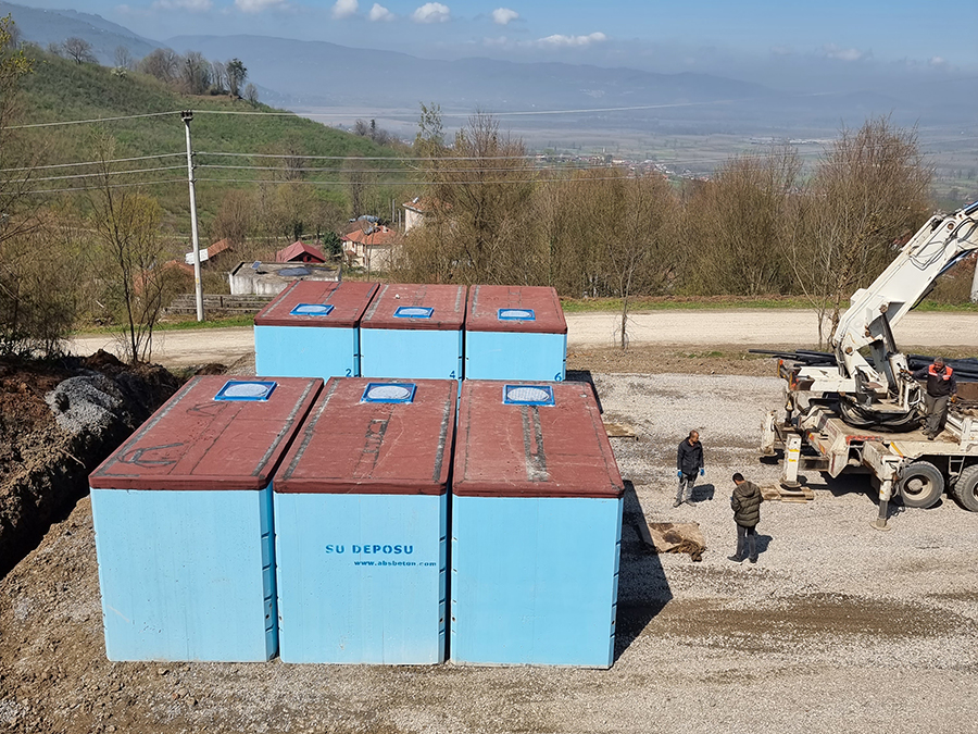 300 m3 Prefabrik Betonarme Su Deposu