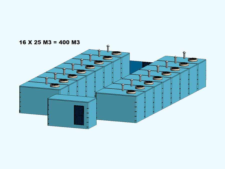 400 m3 Prefabrik Betonarme Su Deposu