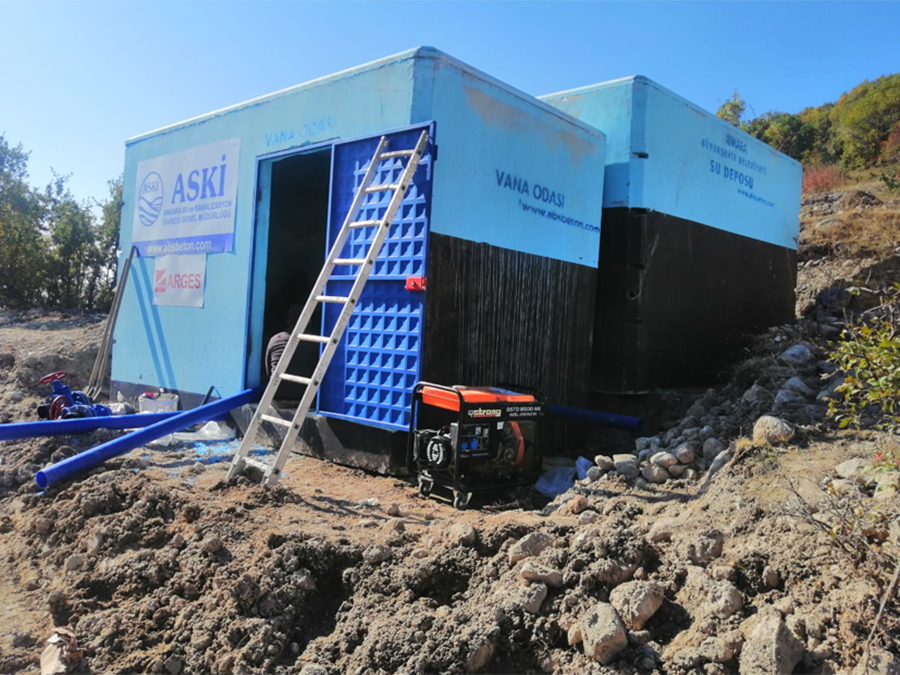 50 m3 Prefabrik Betonarme Su Deposu