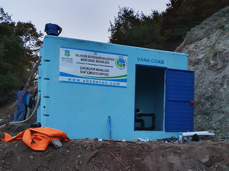 50 m3 Prefabrik Betonarme Su Deposu