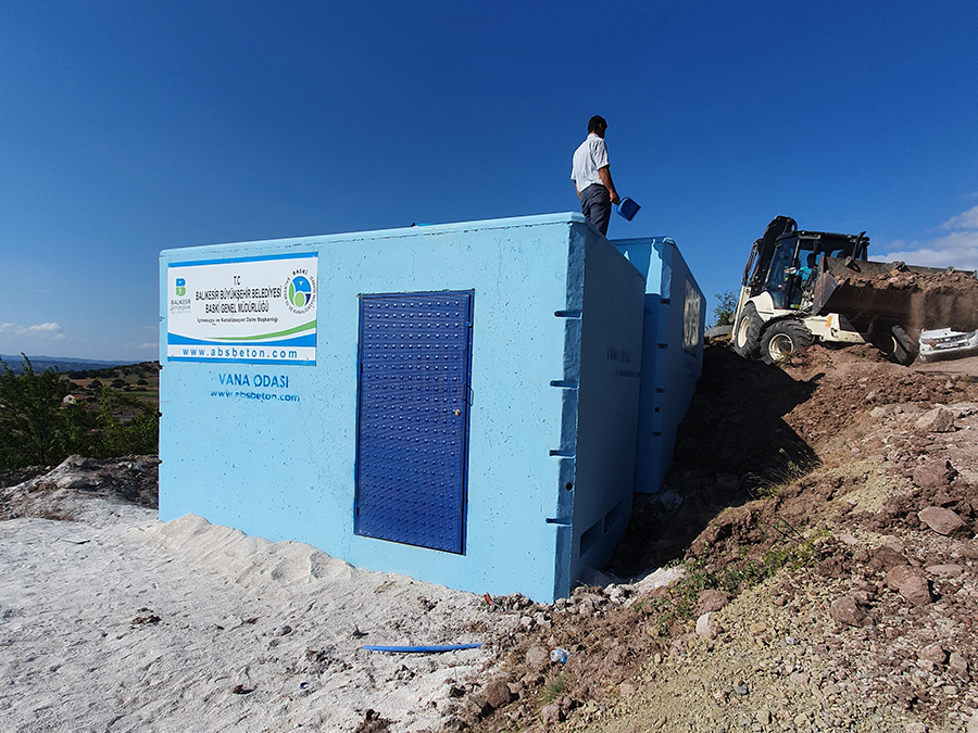 50 m3 Prefabrik Betonarme Su Deposu