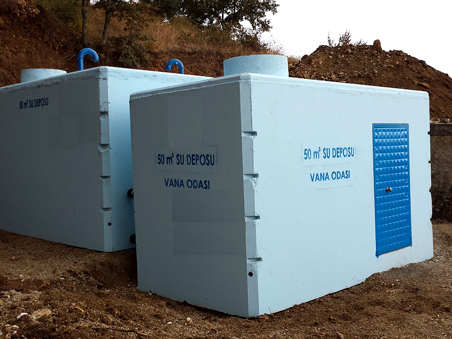50 m3 Prefabrik Betonarme Su Deposu