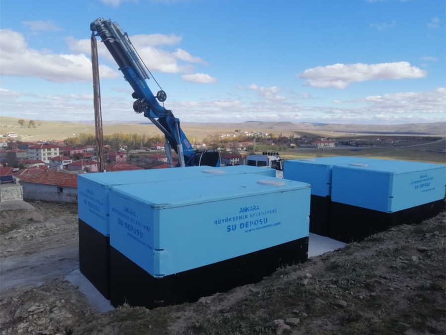 50 m3 Prefabrik Betonarme Su Deposu