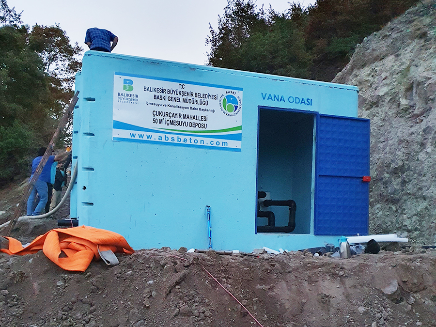 50 m3 Prefabrik Betonarme Su Deposu