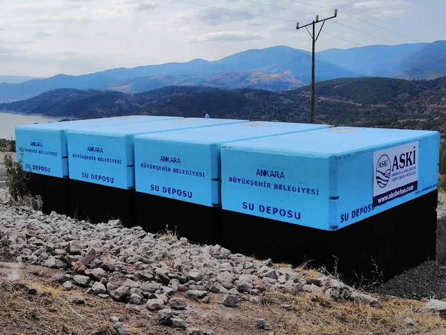 100 m3 Prefabrik Betonarme Su Deposu