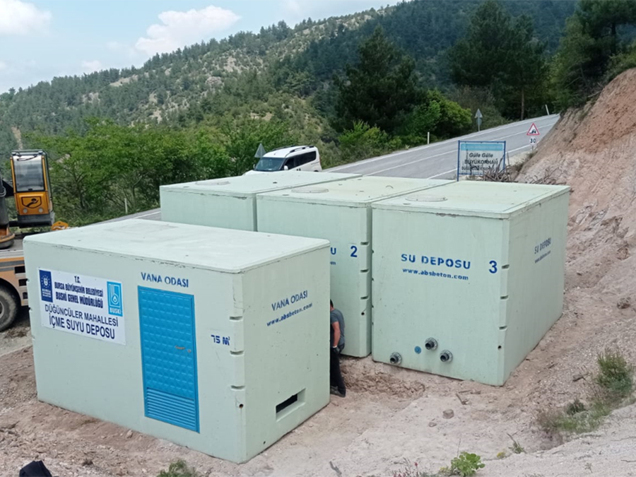 75 m3 Prefabrik Betonarme Su Deposu