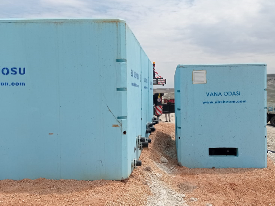 75 m3 Prefabrik Betonarme Su Deposu